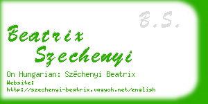 beatrix szechenyi business card